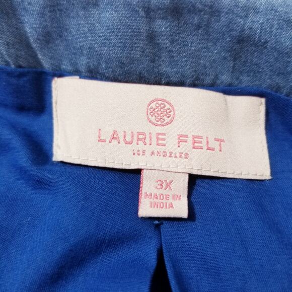 Laurie Felt 100% Cotton Bohemian Floral Embroidered Blazer Jacket - Picture 5 of 14